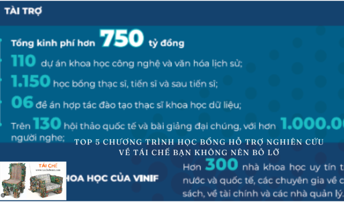 Top 5 chương trình học bổng hỗ trợ nghiên cứu về tái chế bạn không nên bỏ lỡ